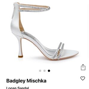 Badgley Mischka Silver Strappy Heels